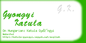 gyongyi katula business card